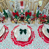 Mistletoe & Bows with Ruffle - Napkin (Set of 4)