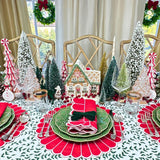 100% Linen - Studio Collection: Pippa Napkin - Red/White (Set of 4)