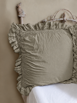 NEW COLOR ! Ambrosia Crochet Ruffle Duvet Collection - Natural