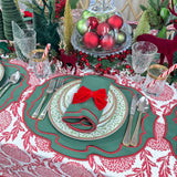 Red Flowers & Vines - Tablecloth