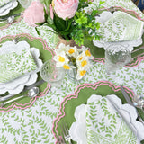Light Green Leaves - Napkin (Set of 4)