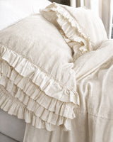 NEW! Gypsy Ruffle Linen Collection - Creme