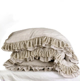 Montage Velvet Ruffle Linen Bed - Champagne