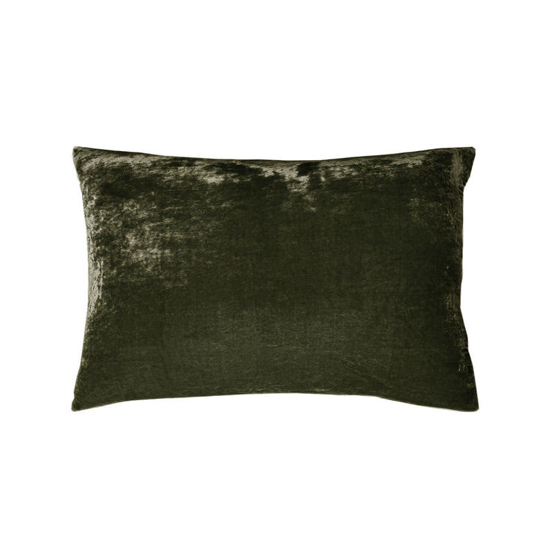Dream Silk Velvet Pillow -Olive