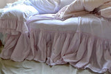 Clementine Tatter Ruffle Poplin Bedskirt - Petal