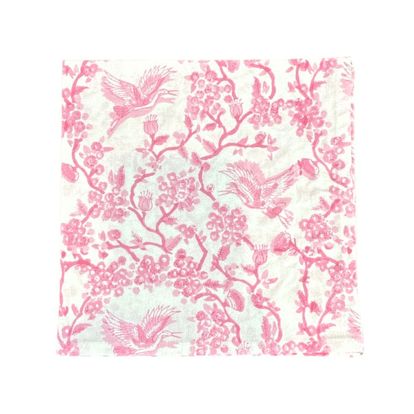 Pink Toile de Jouy Birds - Napkins (Set of 4)