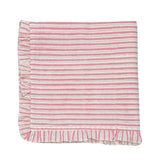 Pink Stripes with Ruffle - Napkin - Set of 4