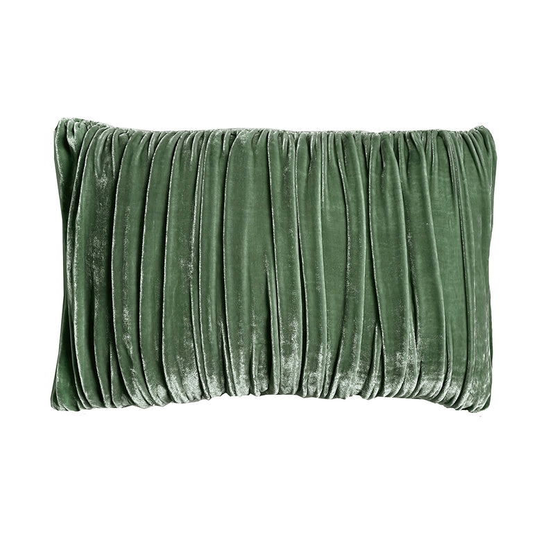 1 Unit- Silk Velvet Pouf Boudoir Pillow -Thyme