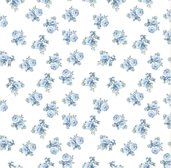 New! Petite Rosebuds Print-Chambray