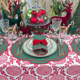 Red Flowers & Vines - Tablecloth