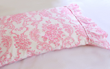 3 PC Set-Trellis King Duvet + 2 Tatter Pillowcases - Pink