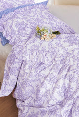 Trellis Damask Print Fabric - Soft Lilac
