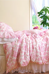 Trellis Damask Print Fabric - Pink Sorbet