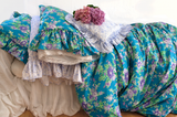 Austin Rose Bedding - Teal
