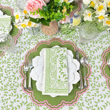 Light Green Leaves - Napkin (Set of 4)