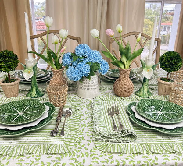 Light Green Leaves - Tablecloth