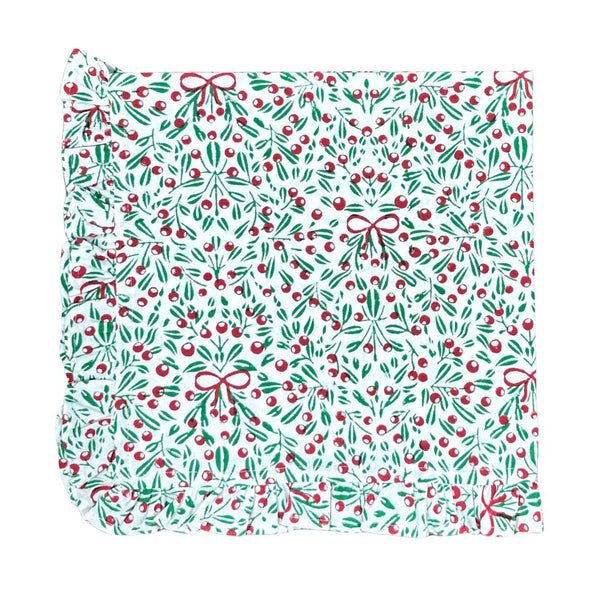 Mistletoe & Bows with Ruffle - Napkin (Set of 4)
