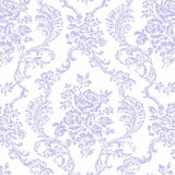 Trellis Damask Print Fabric - Soft Lilac