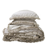 Petite Silk Velvet Ruffle Linen Collection - Champagne - Linen Salvage Et Cie