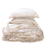 Petite Silk Velvet Ruffle Linen Collection - Creme - Linen Salvage Et Cie