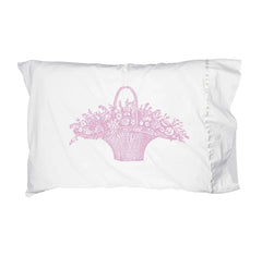 NEW! Les Fleurs Pillowcase Set/2- Multiple Colors - Linen Salvage Et Cie