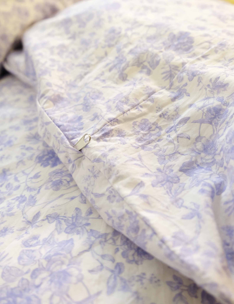 NEW! French Toile Bedding -Lilac /White - Linen Salvage Et Cie