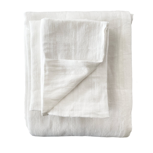 Soft Texture Duvet Set-Antique White