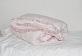 Petite Silk Velvet Ruffle Linen Collection - Rose Blush - Linen Salvage Et Cie