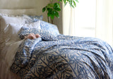 Victoria Toile Bedding - French Blue - Linen Salvage Et Cie