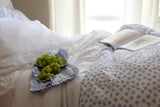 Malibu Beach Linen Voile Ruffle Bed - White - Linen Salvage Et Cie